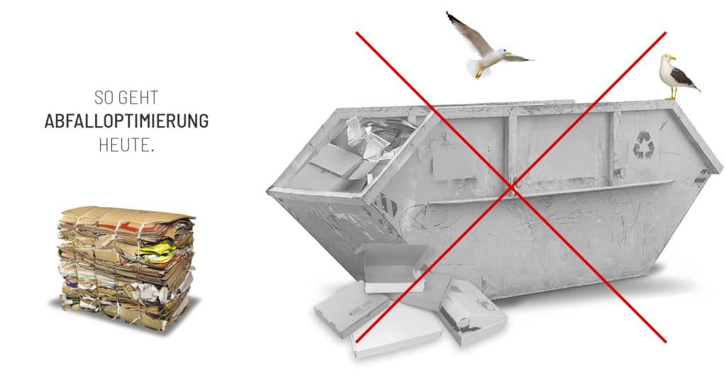 Ballenpressen statt Abfallcontainer