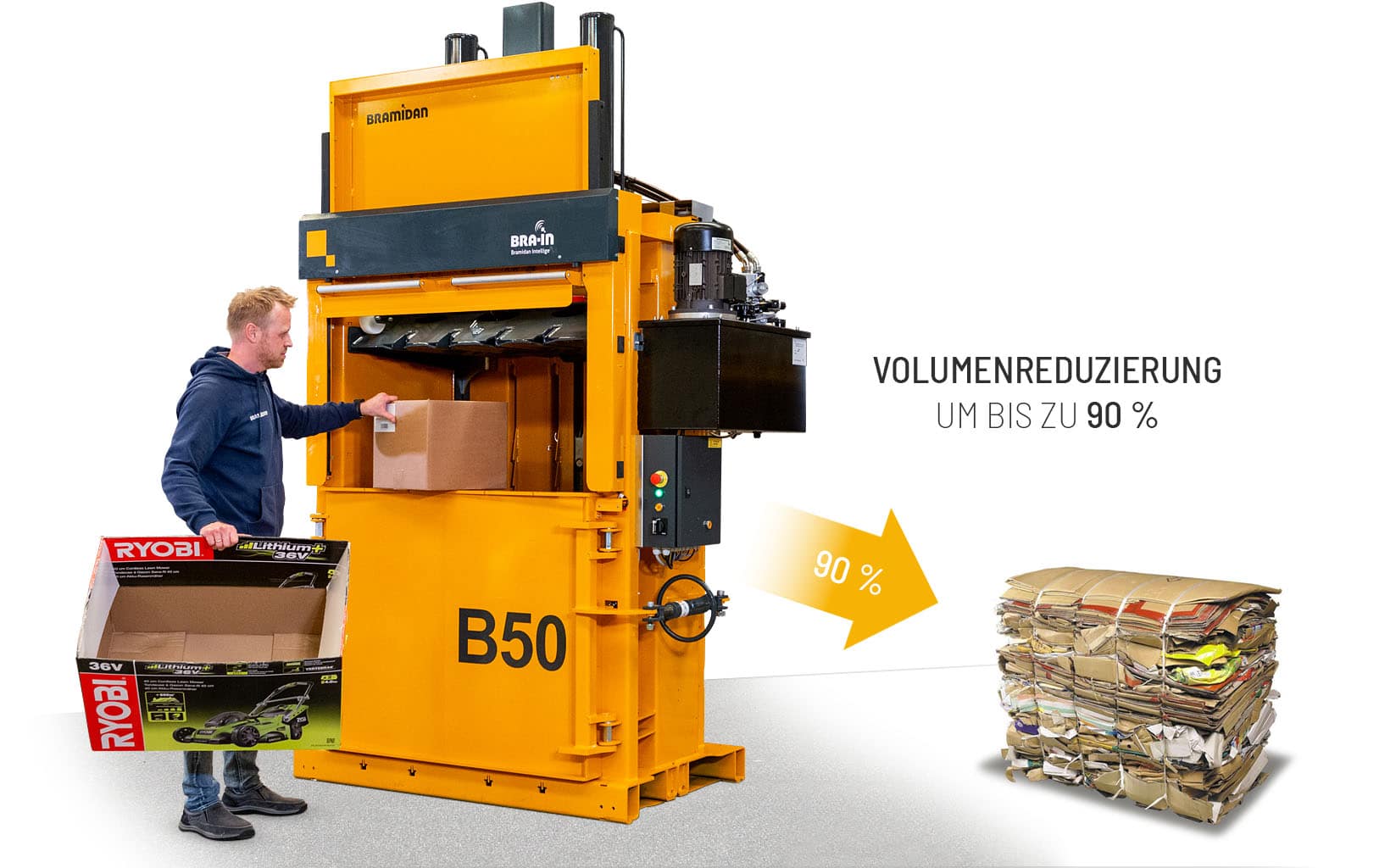 Ballenpresse für Kartons und Pappe